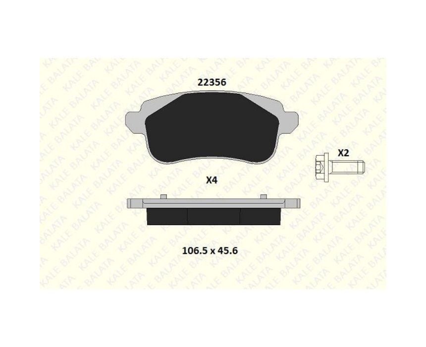 Kale B2235615914 ANS KD13 Arka Fren Disk Balatası Megane IV-Scenic-Kadjar Talisman 440608235R