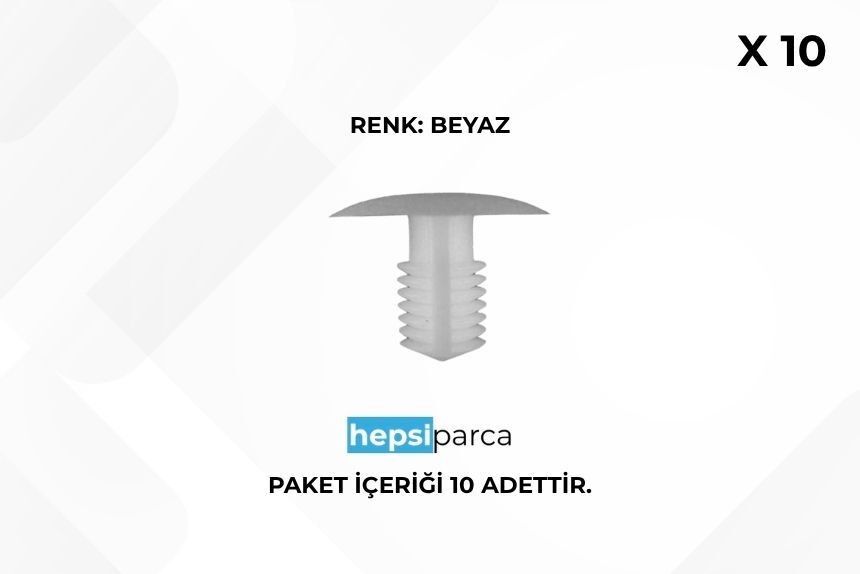 Star 0588 Klips Trim Beyaz 6,6X11X16,5mm