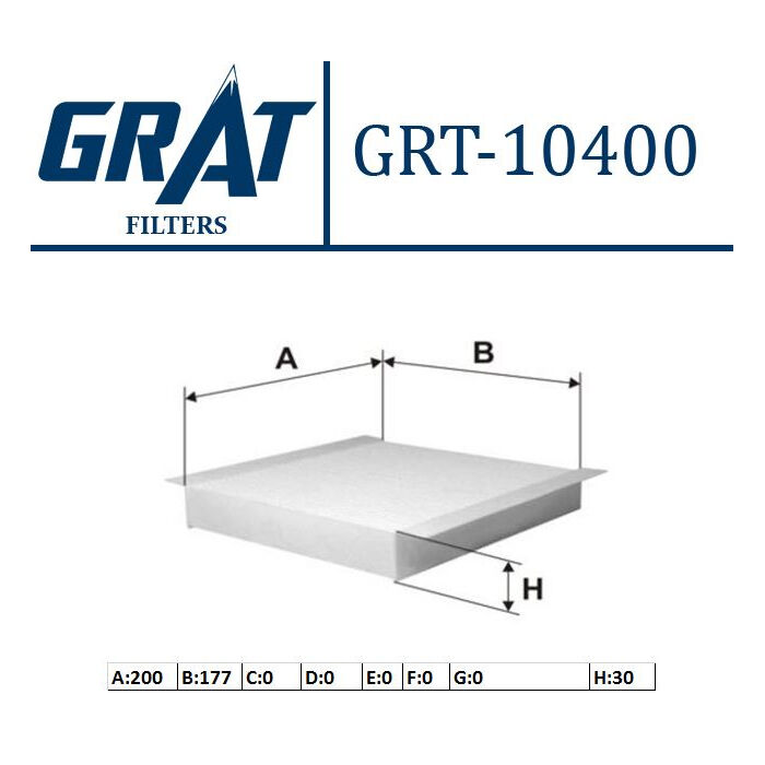 Grat 10400/BX Fiat Doblo Fiorino Linea Egea Polen Filtresi