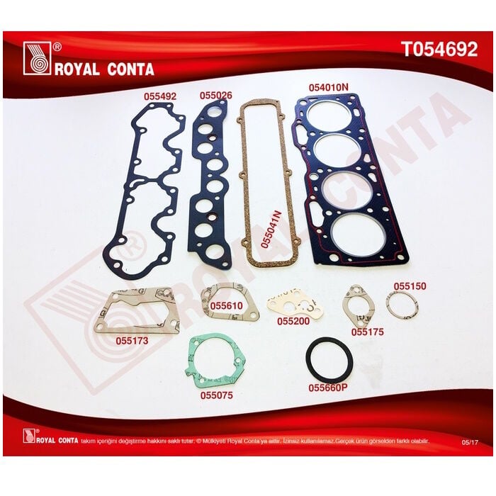 Royal T054692 Üst Takım Conta 1.4 Fiat Uno Tipo