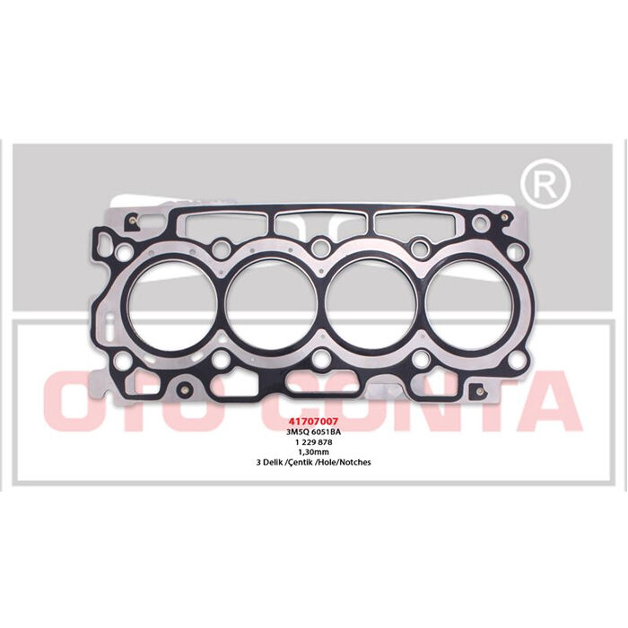 OC 41707007 C3 C4 C5 Berlingo 1.6HDi DV6 Euro4 Silindir Kapak Contası 3 Tırnak 130mm