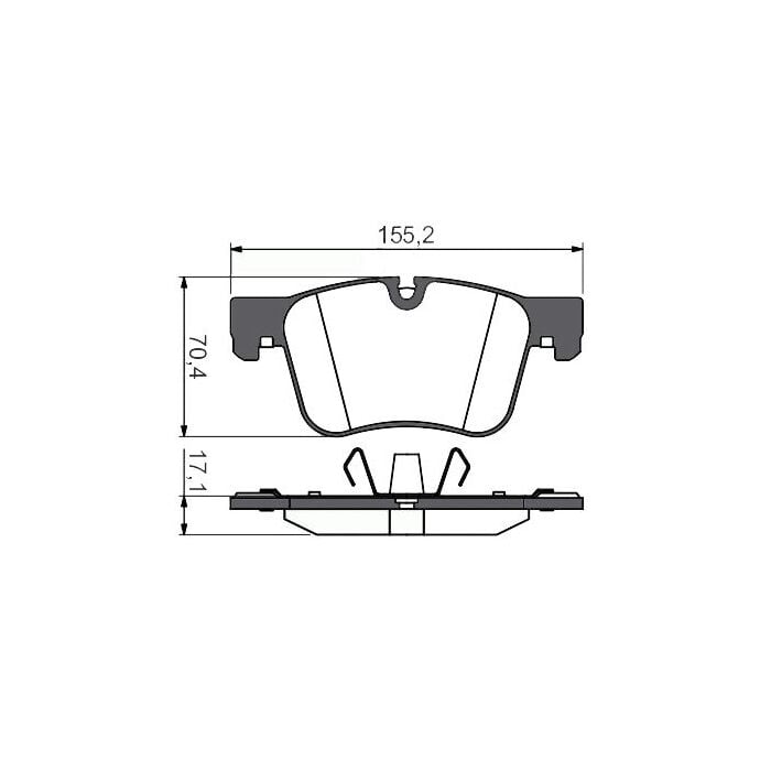 MGA 55627 Ön Fren Balatası Citroen Berlingo 18> C4 Picasso 13> C5 Aircross 17>